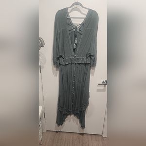 Free People sage green maxi dress